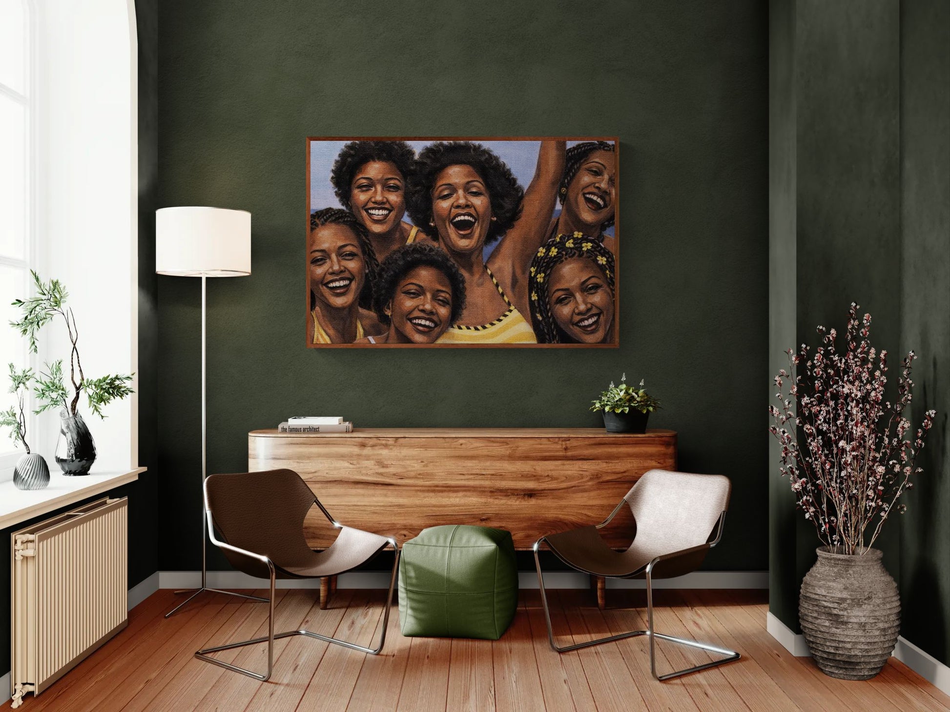 Echoes of Joy Natural-Hair Matte Paper Poster - Photorealism