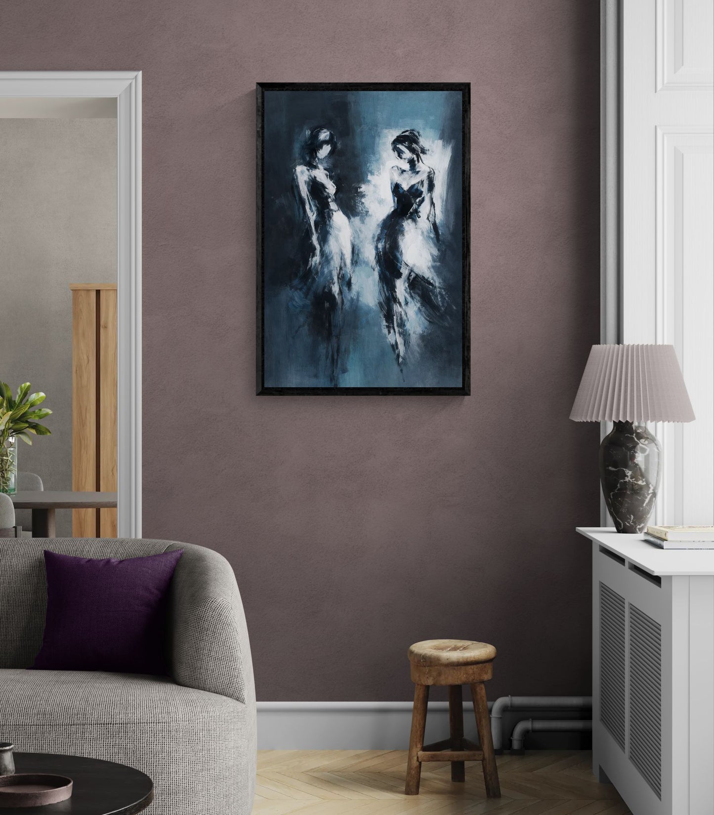 Echoes of Movement Abstract-Figurative Matte Paper Poster
