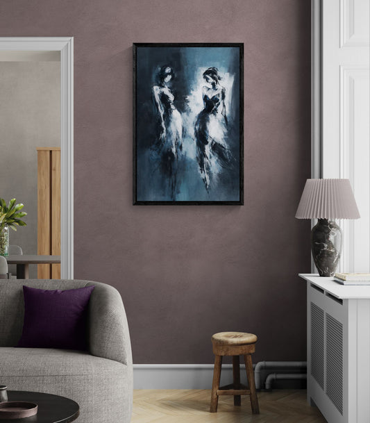 Echoes of Movement Abstract-Figurative Matte Paper Poster