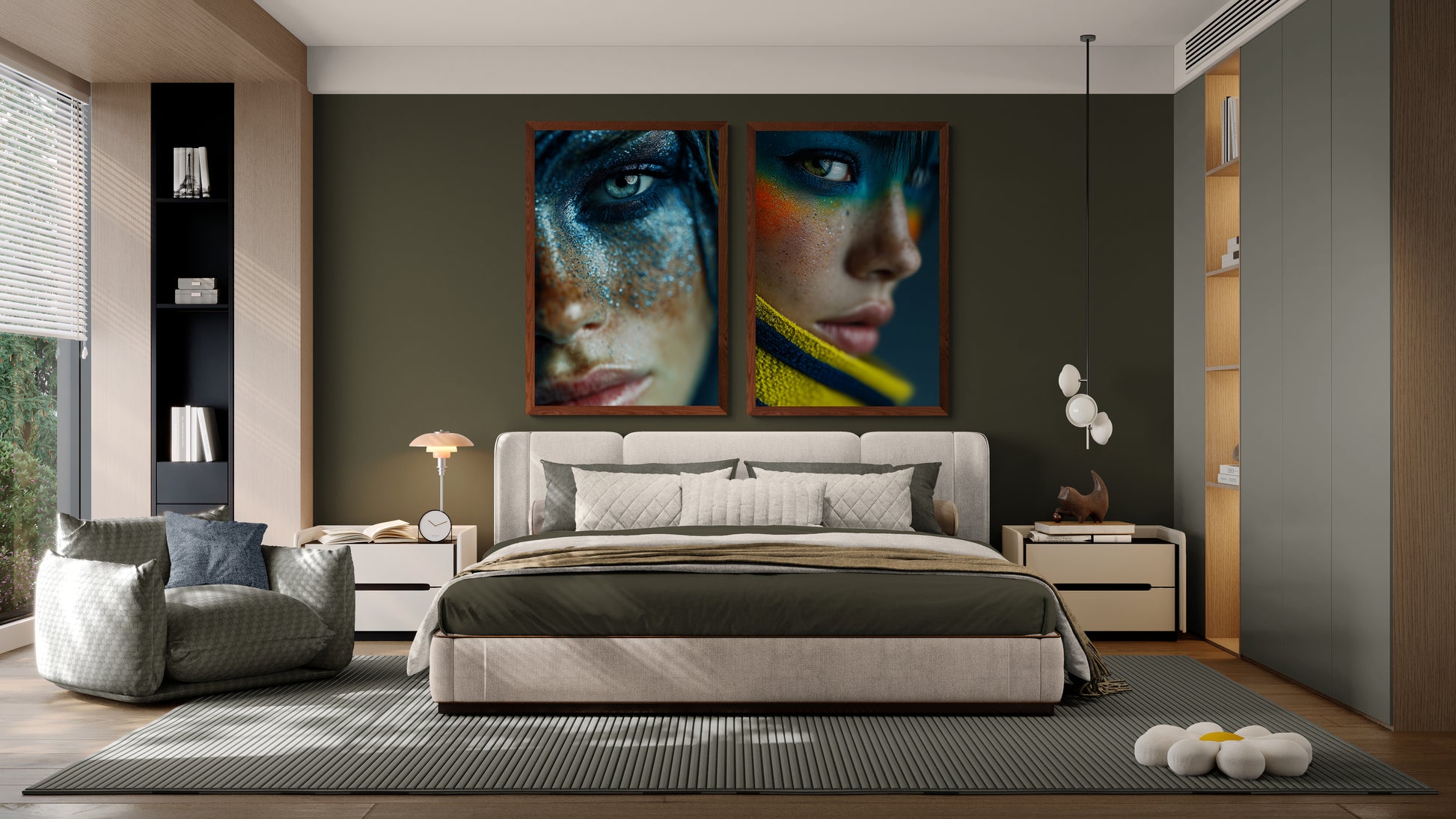 Electric Vision Editorial-Style Hyper-Saturated Matte Paper Poster