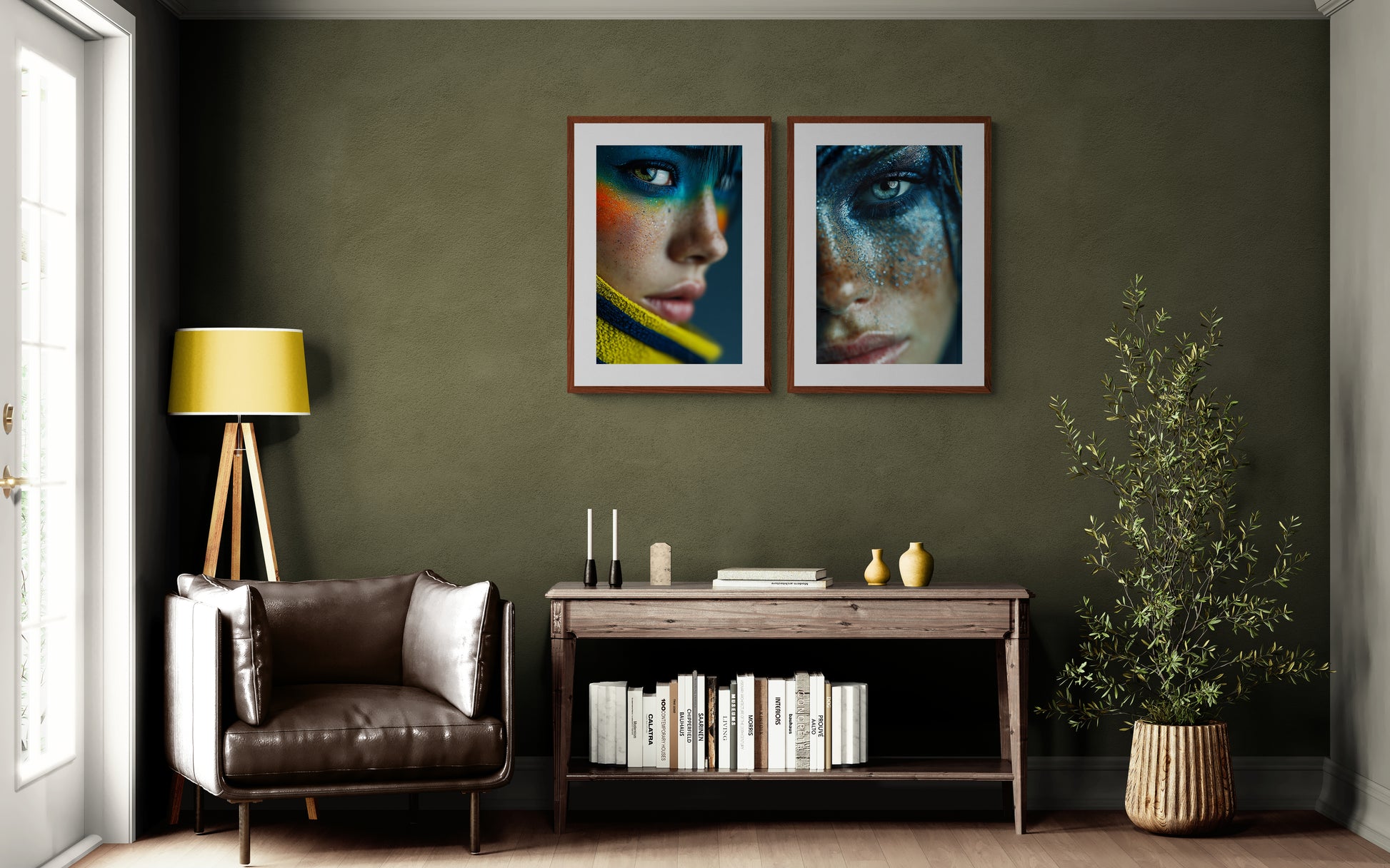 Electric Vision Editorial-Style Hyper-Saturated Matte Paper Poster