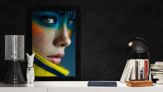 Electric Vision Editorial-Style Hyper-Saturated Matte Paper Poster