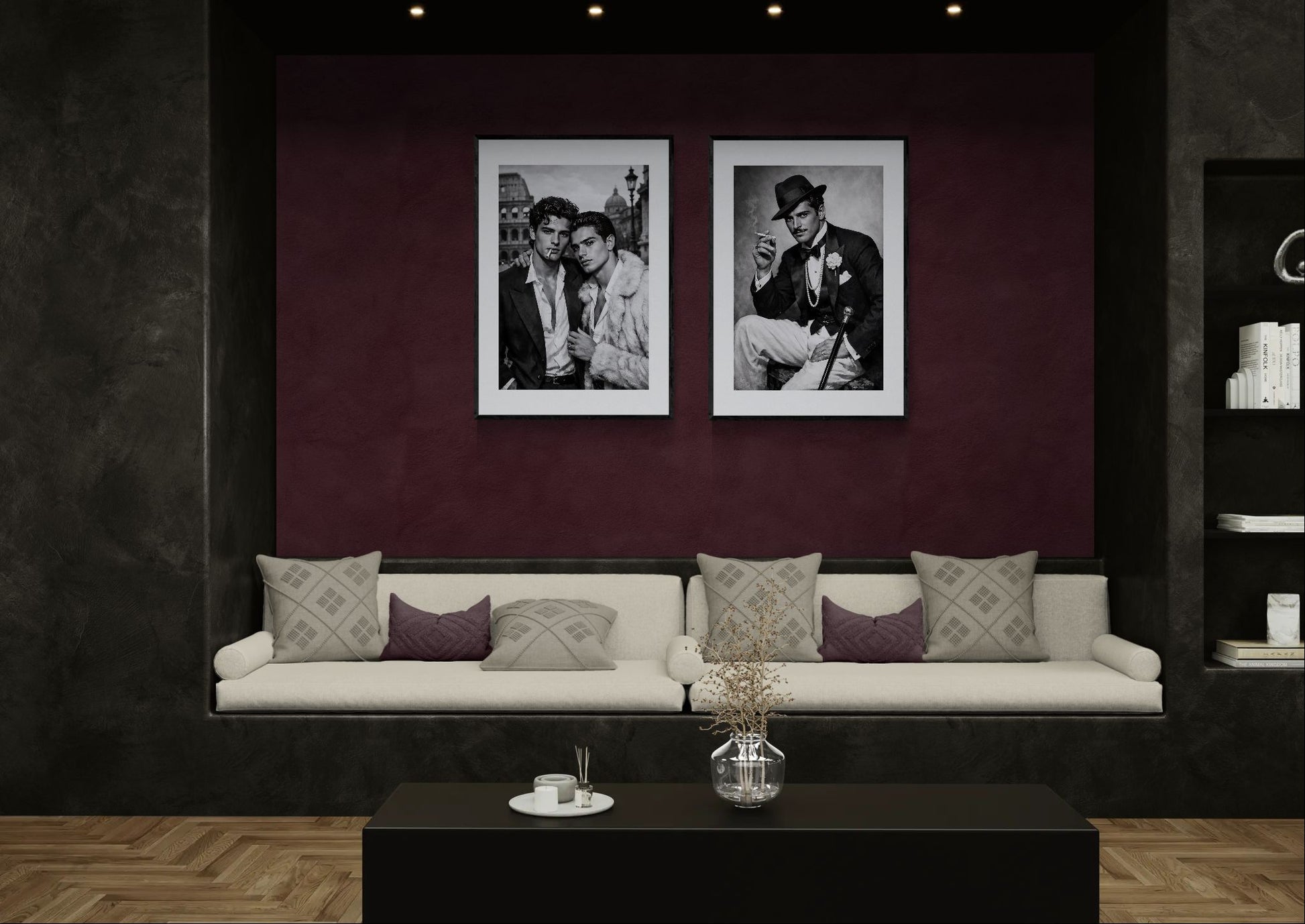 Nocturnal Elegance Matte Paper Poster - Film Noir