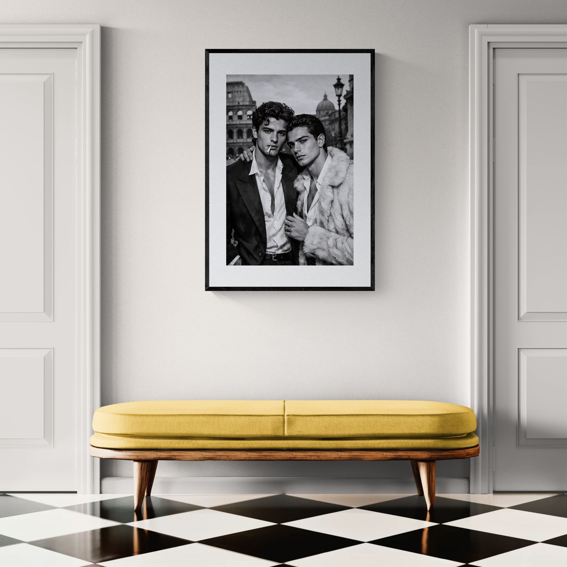 Nocturnal Elegance Matte Paper Poster - Film Noir