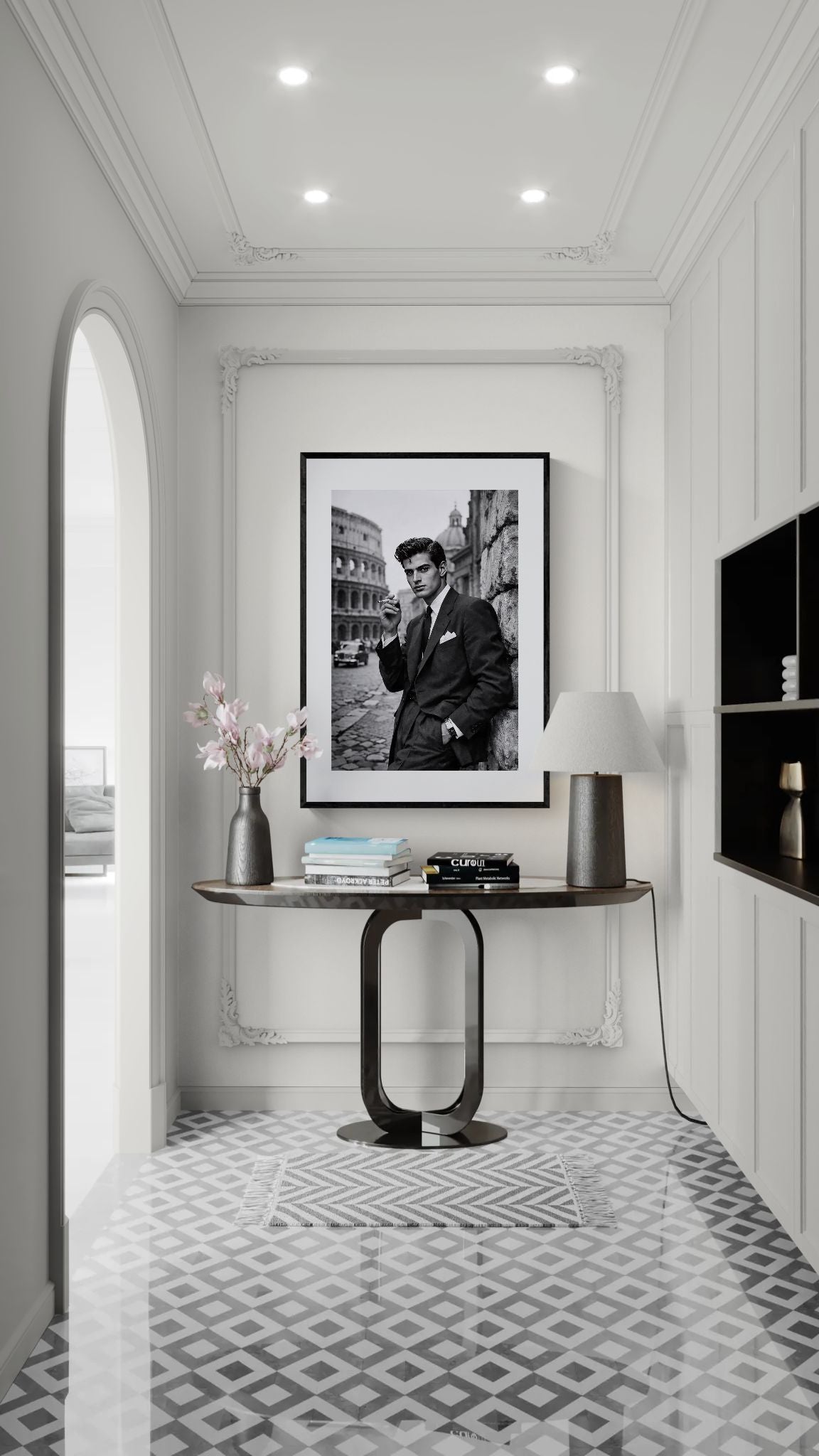 Grace Against Ruin: Mid-Century Matte Paper Poster in Cinematic Noir
