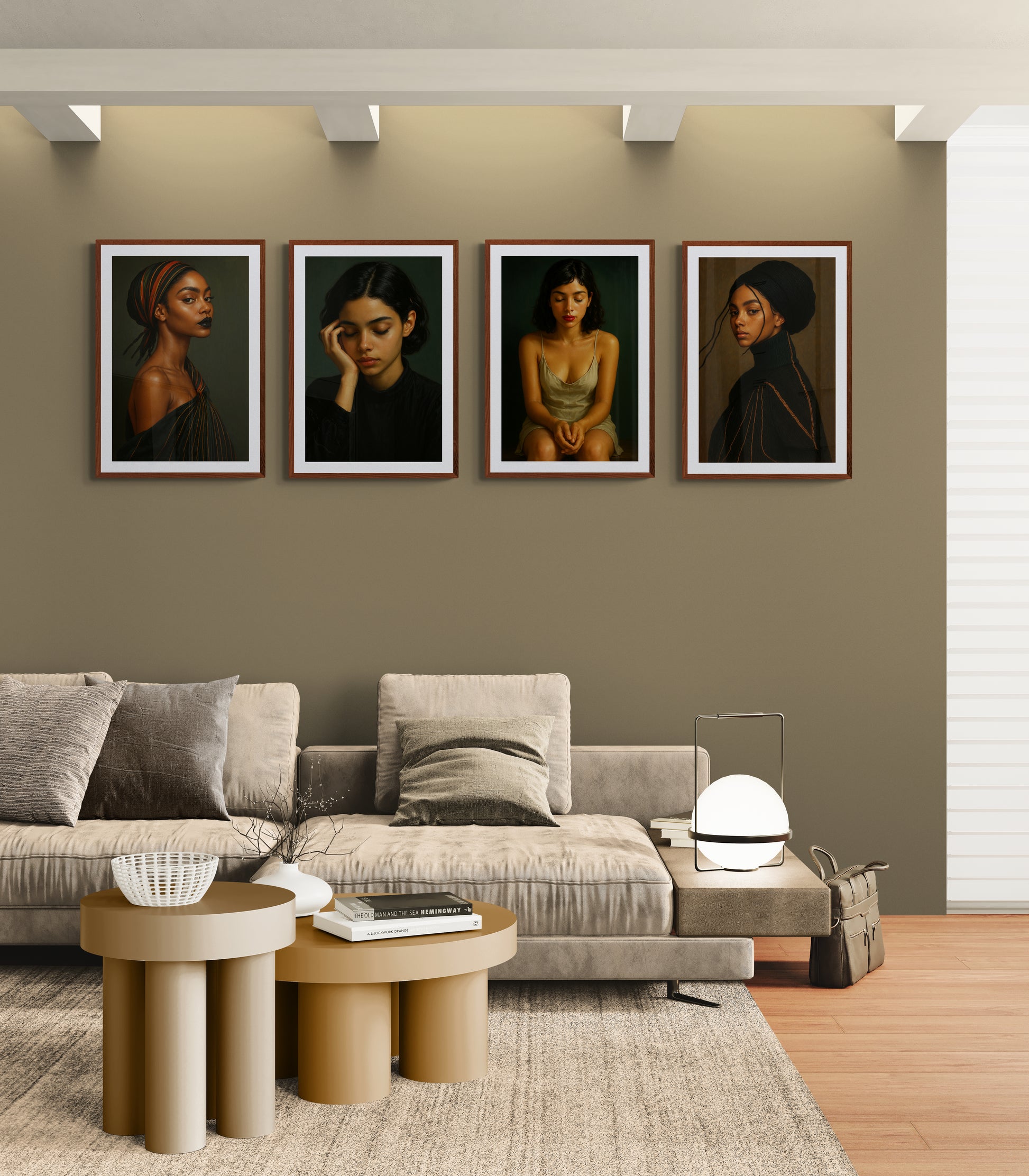 Afro-Diasporic Elegance in Midnight Hues Matte Paper Poster