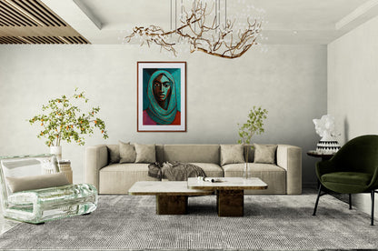 Emerald Strength Abstract-Figurative Matte Paper Poster