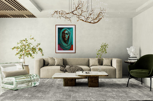 Emerald Strength Abstract-Figurative Matte Paper Poster