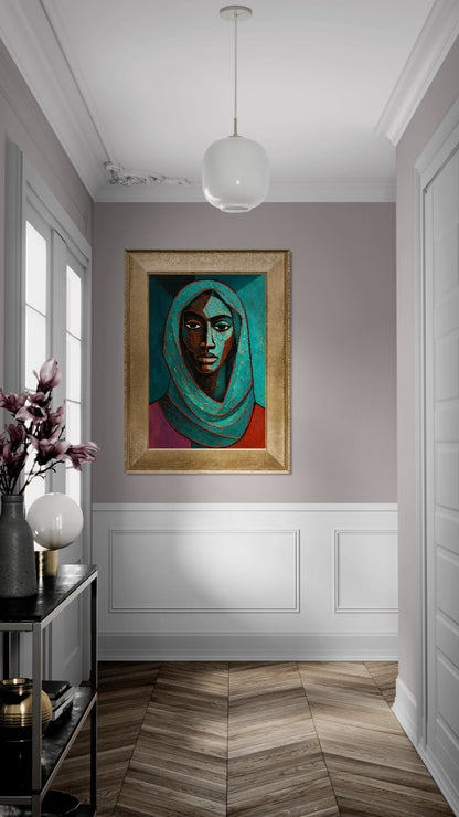 Emerald Strength Abstract-Figurative Matte Paper Poster