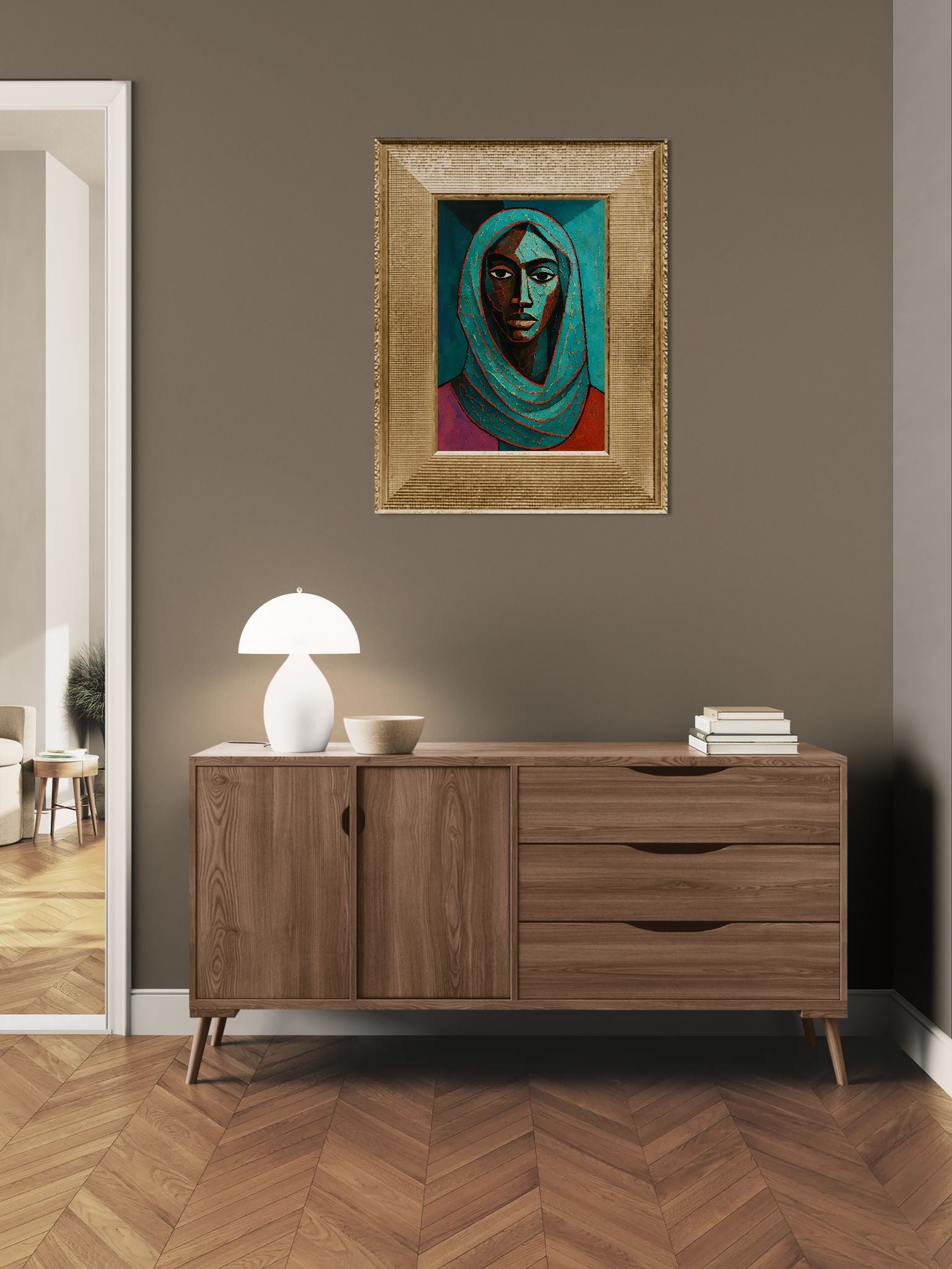 Emerald Strength Abstract-Figurative Matte Paper Poster
