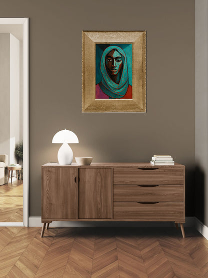 Emerald Strength Abstract-Figurative Matte Paper Poster