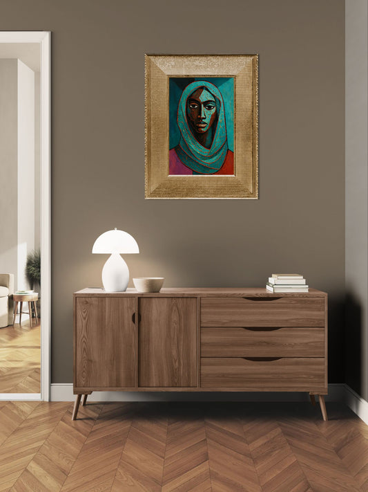 Emerald Strength Abstract-Figurative Matte Paper Poster