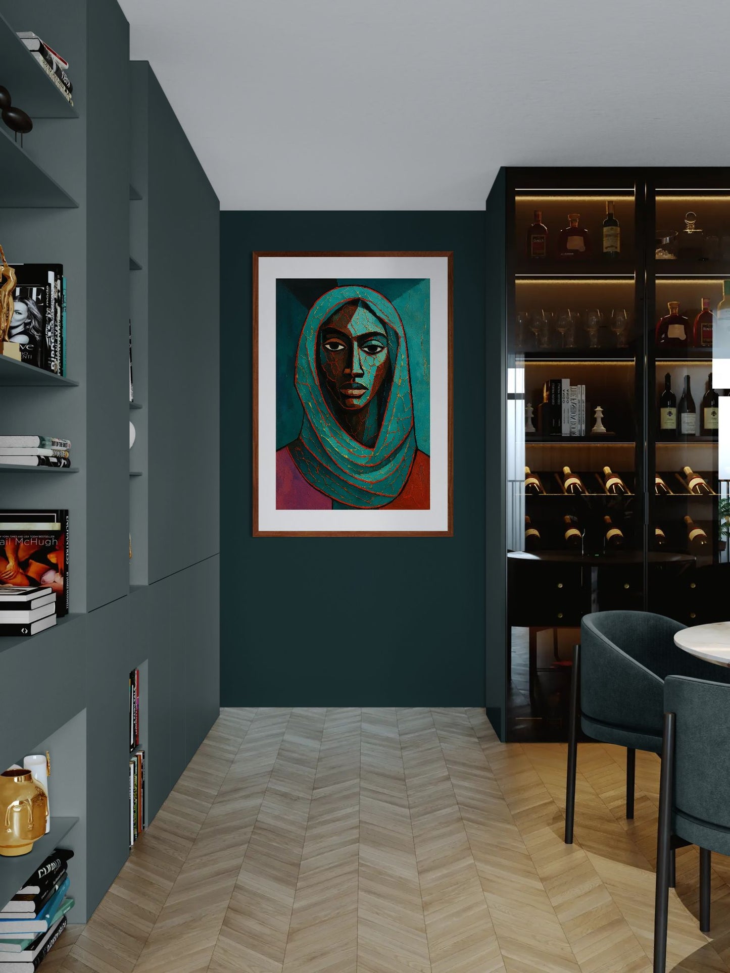 Emerald Strength Abstract-Figurative Matte Paper Poster