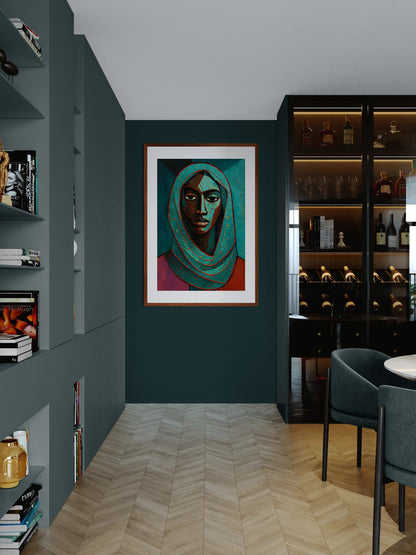 Emerald Strength Abstract-Figurative Matte Paper Poster