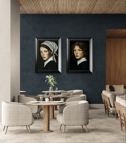 Eyes That Hold Photorealistic Matte Paper Poster - Old Master Style