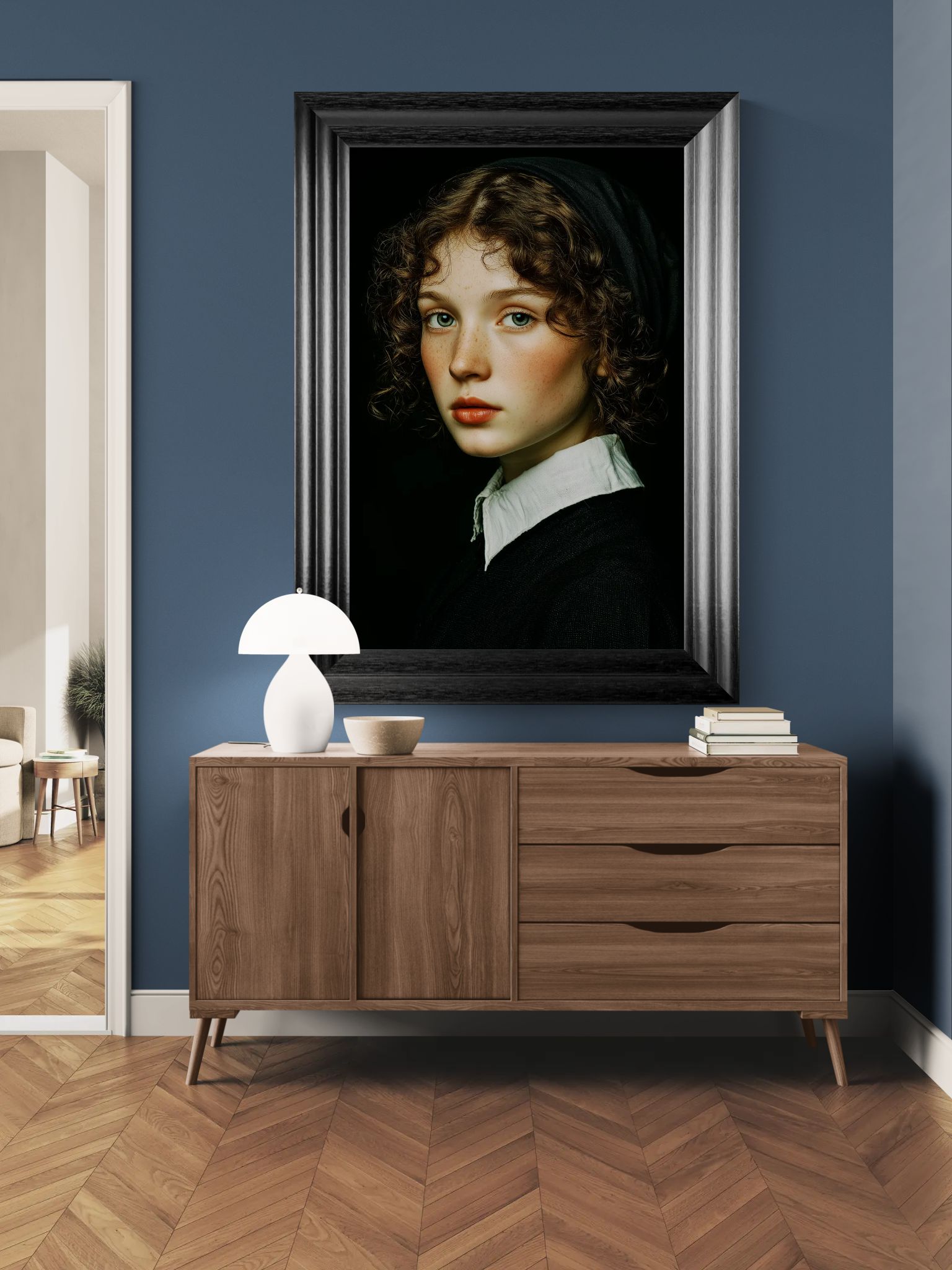 Eyes That Hold Photorealistic Matte Paper Poster - Old Master Style