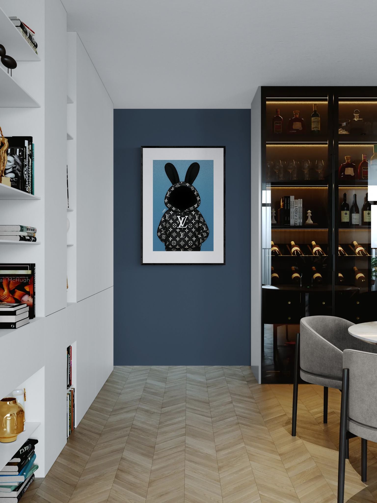 Faceless Luxury Logo-Inspired Matte Paper Poster - Pop Art Style