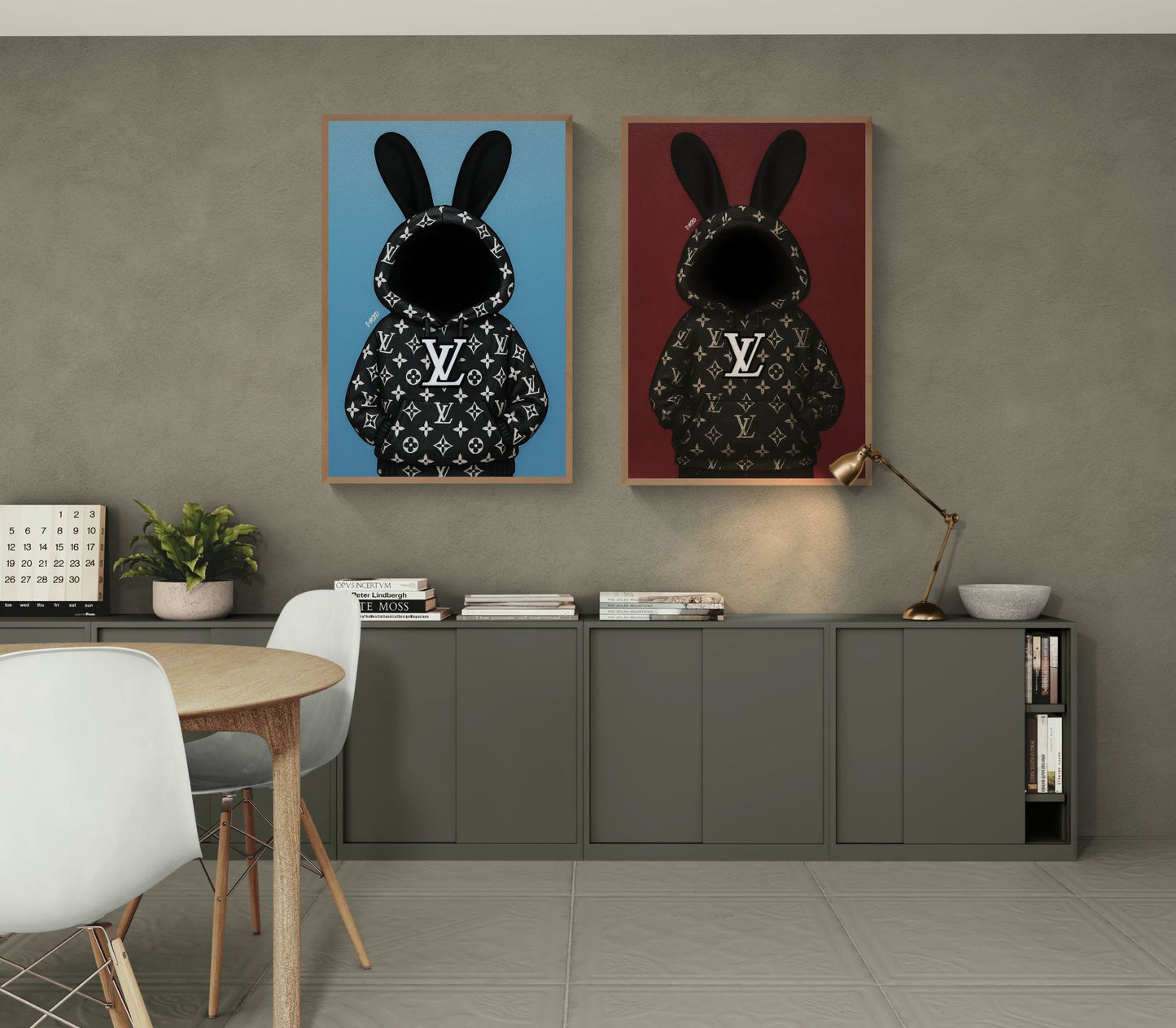 Faceless Luxury Logo-Inspired Matte Paper Poster - Pop Art Style