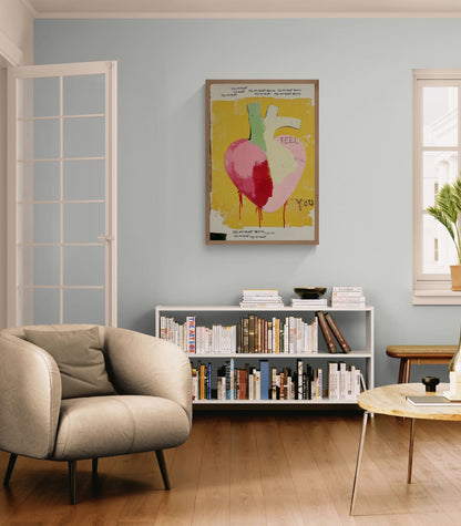 Feel My Heart Matte Paper Poster - Graffiti-Inspired Pop Art