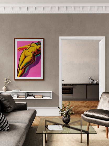 Feminine Glow Comic-Style Matte Paper Poster - Lichtenstein Style