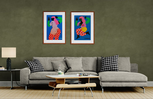 Femme Flow Bold-Graphic Matte Poster - Pop Art Print