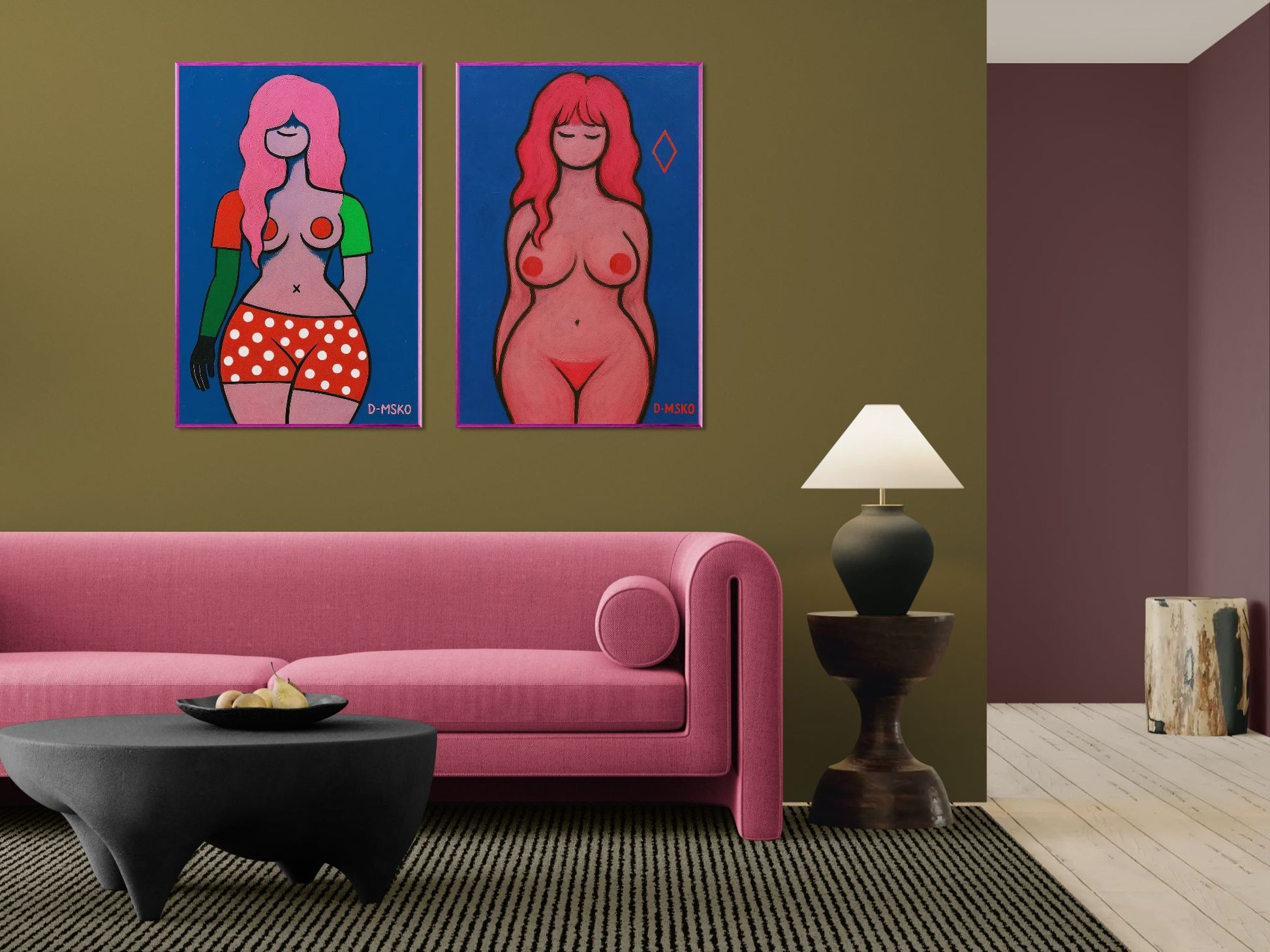 Femme Form Pop-Figurative Matte Paper Poster - Minimalist Style