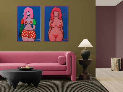 Femme Form Pop-Figurative Matte Paper Poster - Minimalist Style