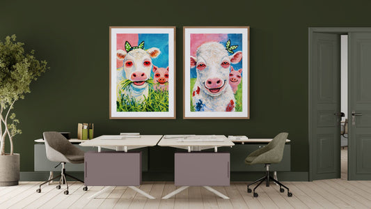 Floating Through the Day, Too Happy to Care Matte Paper Print