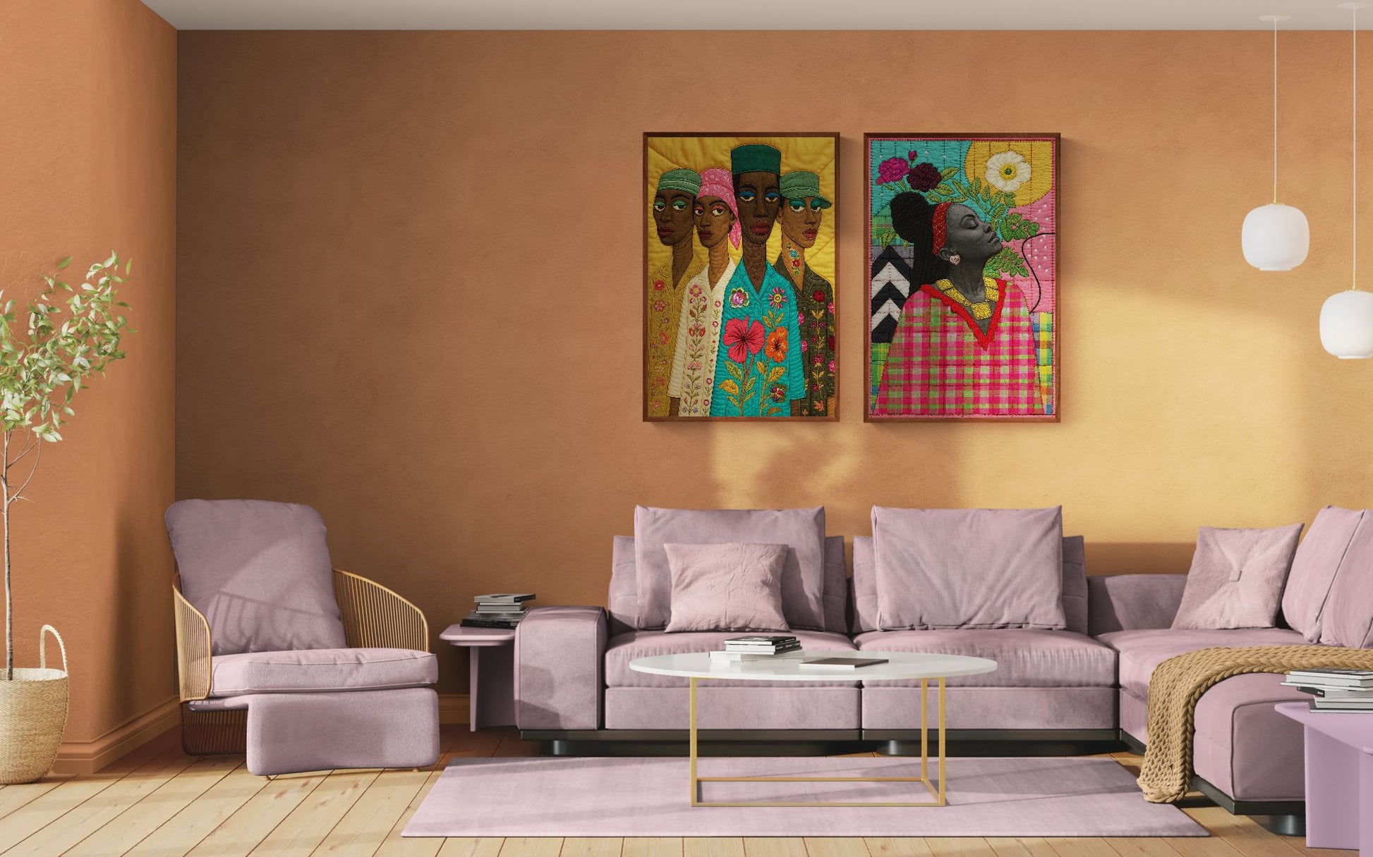 Full Bloom Quilt-Inspired Matte Paper Poster by Bisa Butler