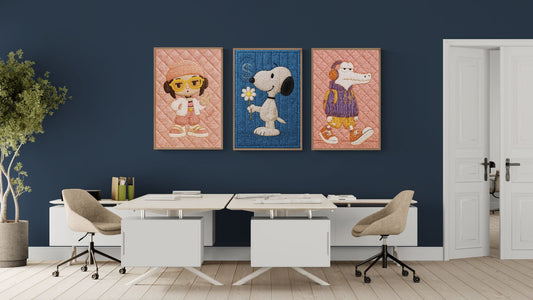 Peace Vibes Embroidered Poster on Matte Paper - Kawaii Streetwear