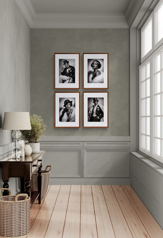Gentleman of the Night Matte Paper Poster - Noir Aesthetics