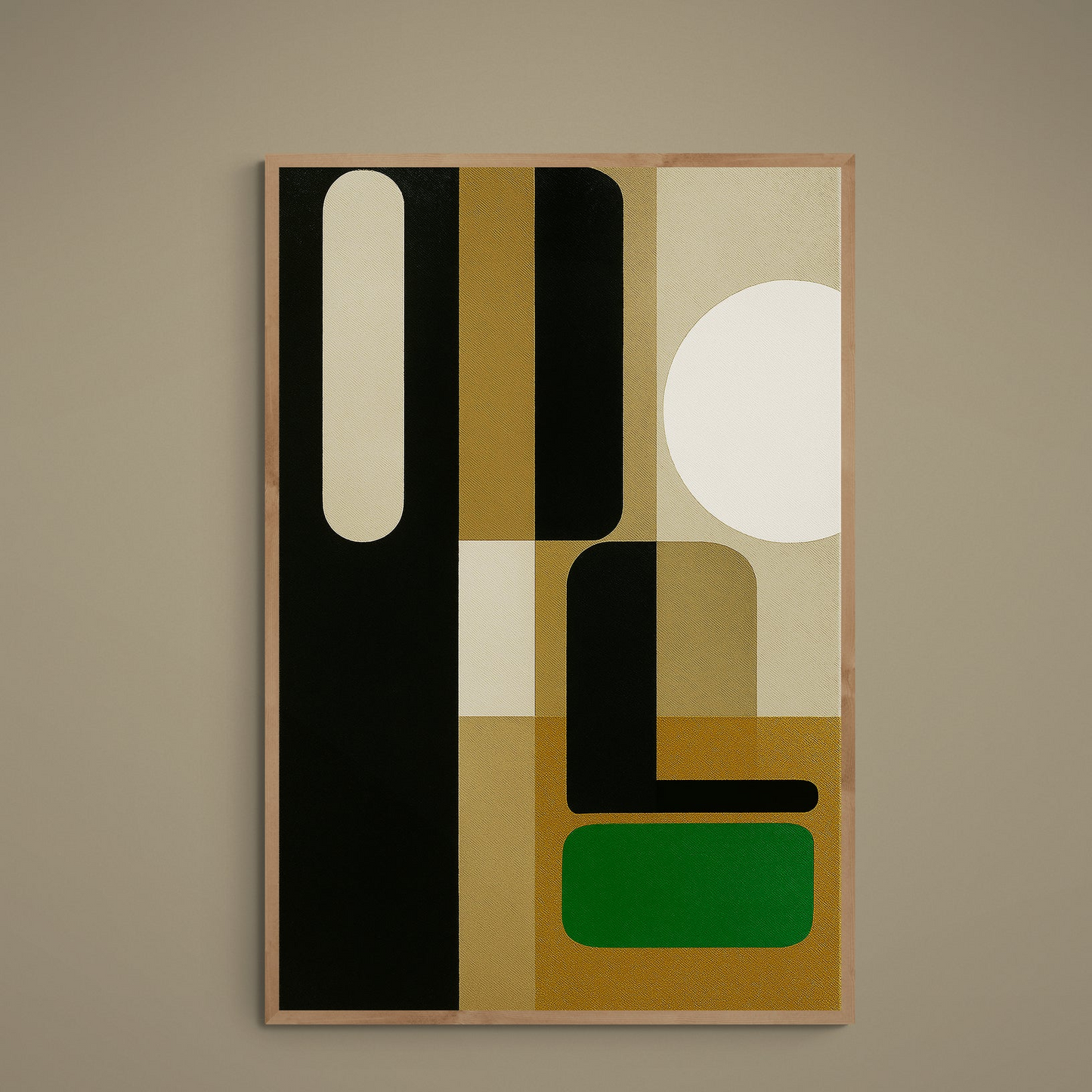 Geometric Tranquility Mid-Century Matte Paper Poster - Bauhaus Style