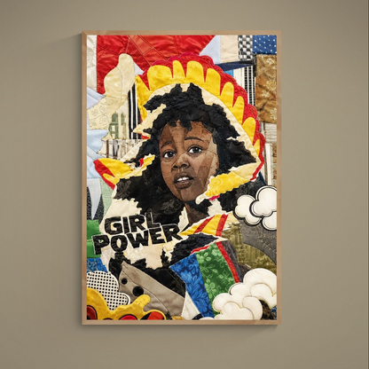 Girl Power Steppoptik Mattpapier-Poster - Bisa Butler Style