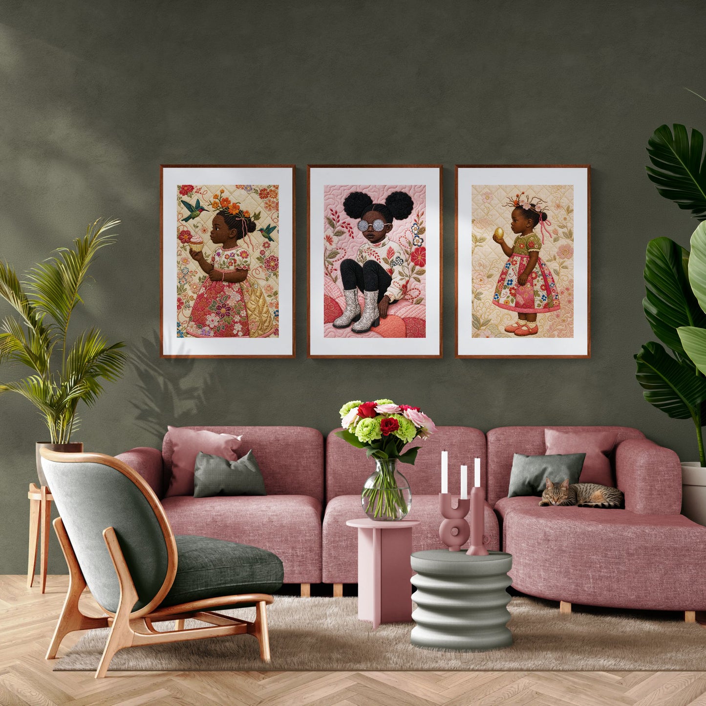 Glitter Gaze Quilted-Style Poster - Bisa Butler