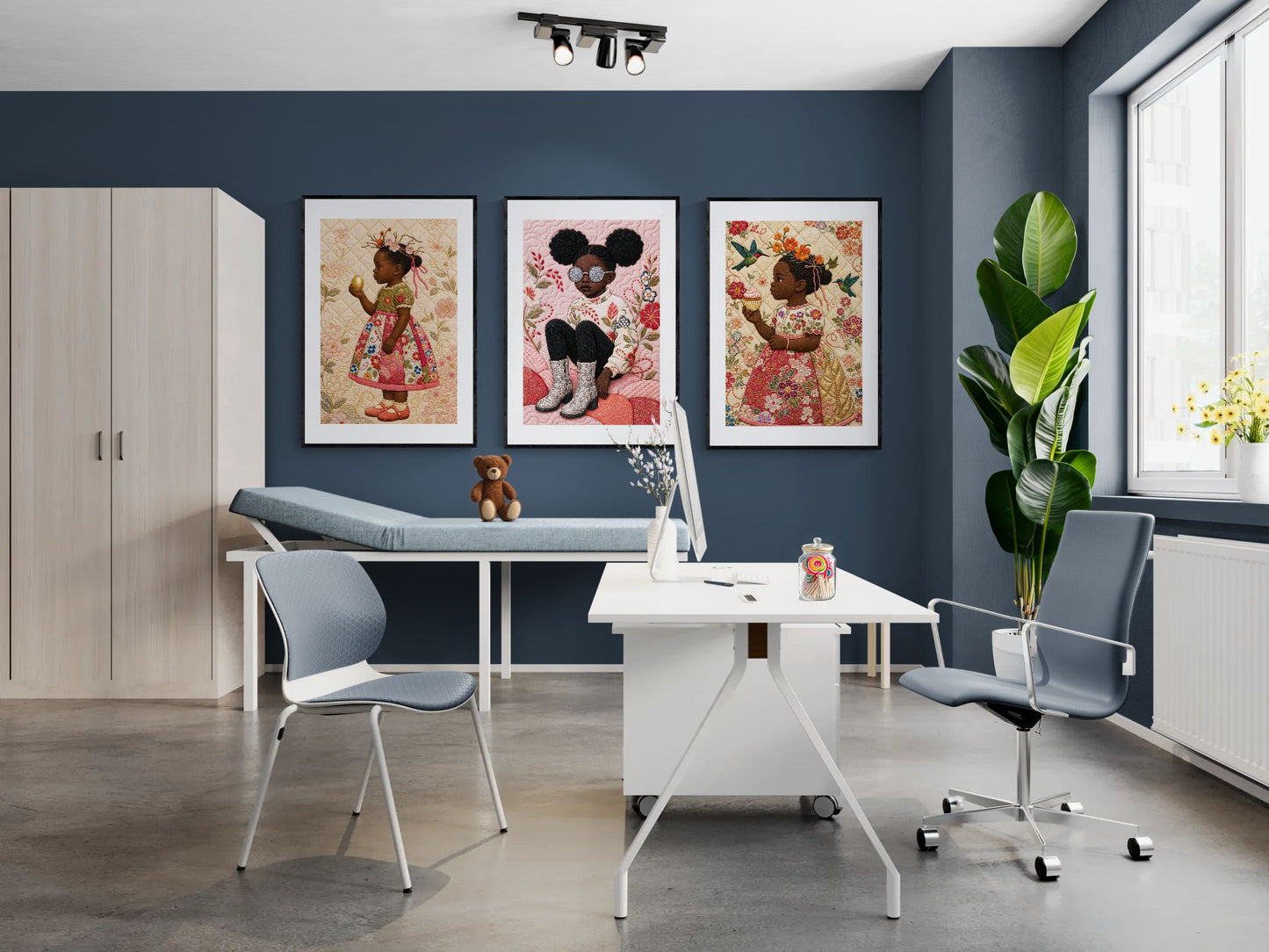 Glitter Gaze Quilted-Style Poster - Bisa Butler