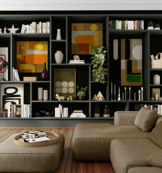 The Auric Vista Mid-Century Matte Paper Poster - Bauhaus Flair