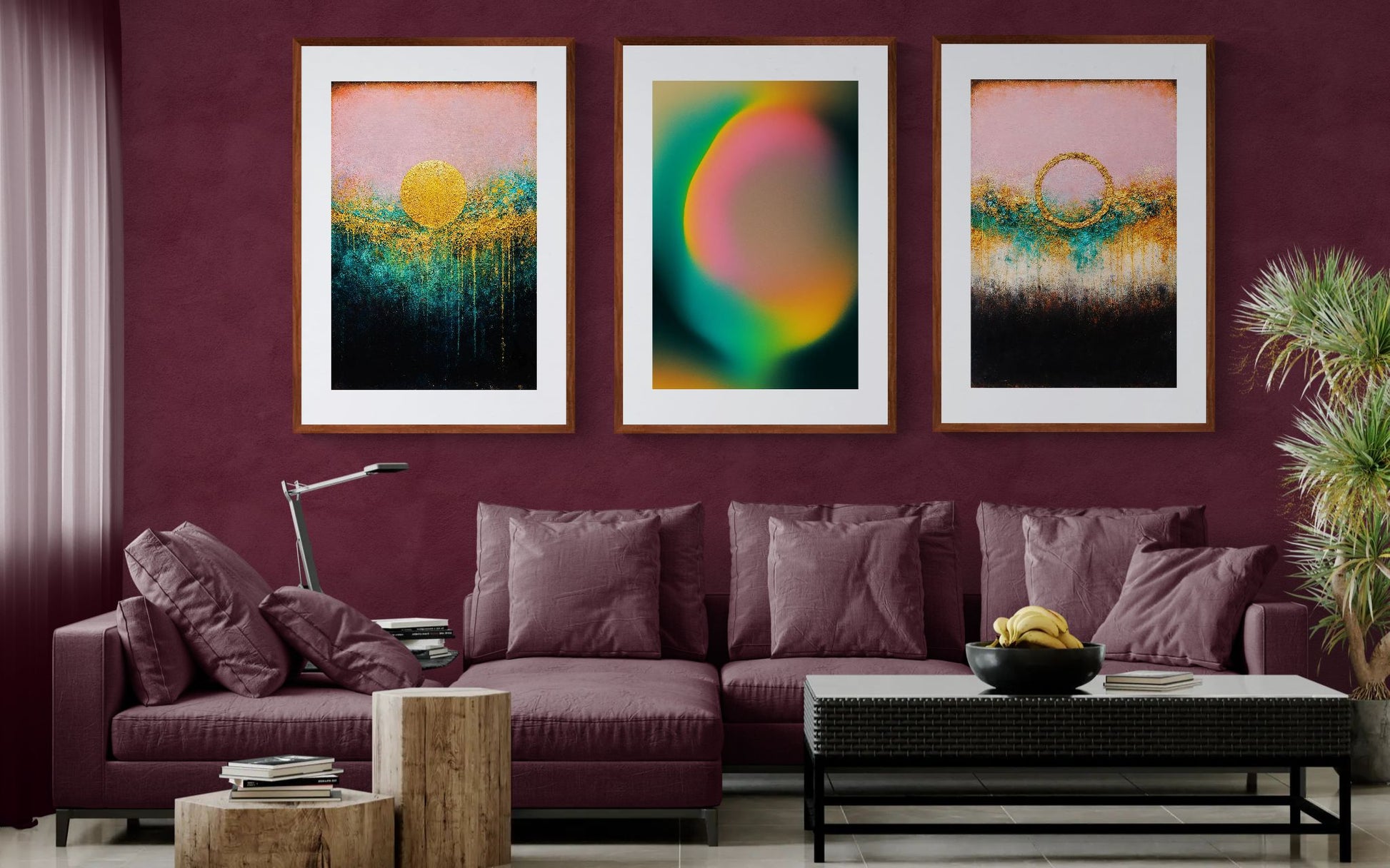 Golden Threshold Impasto-Look Matte Paper Poster - Color Field
