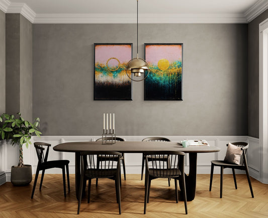 Golden Threshold Impasto-Look Matte Paper Poster - Color Field