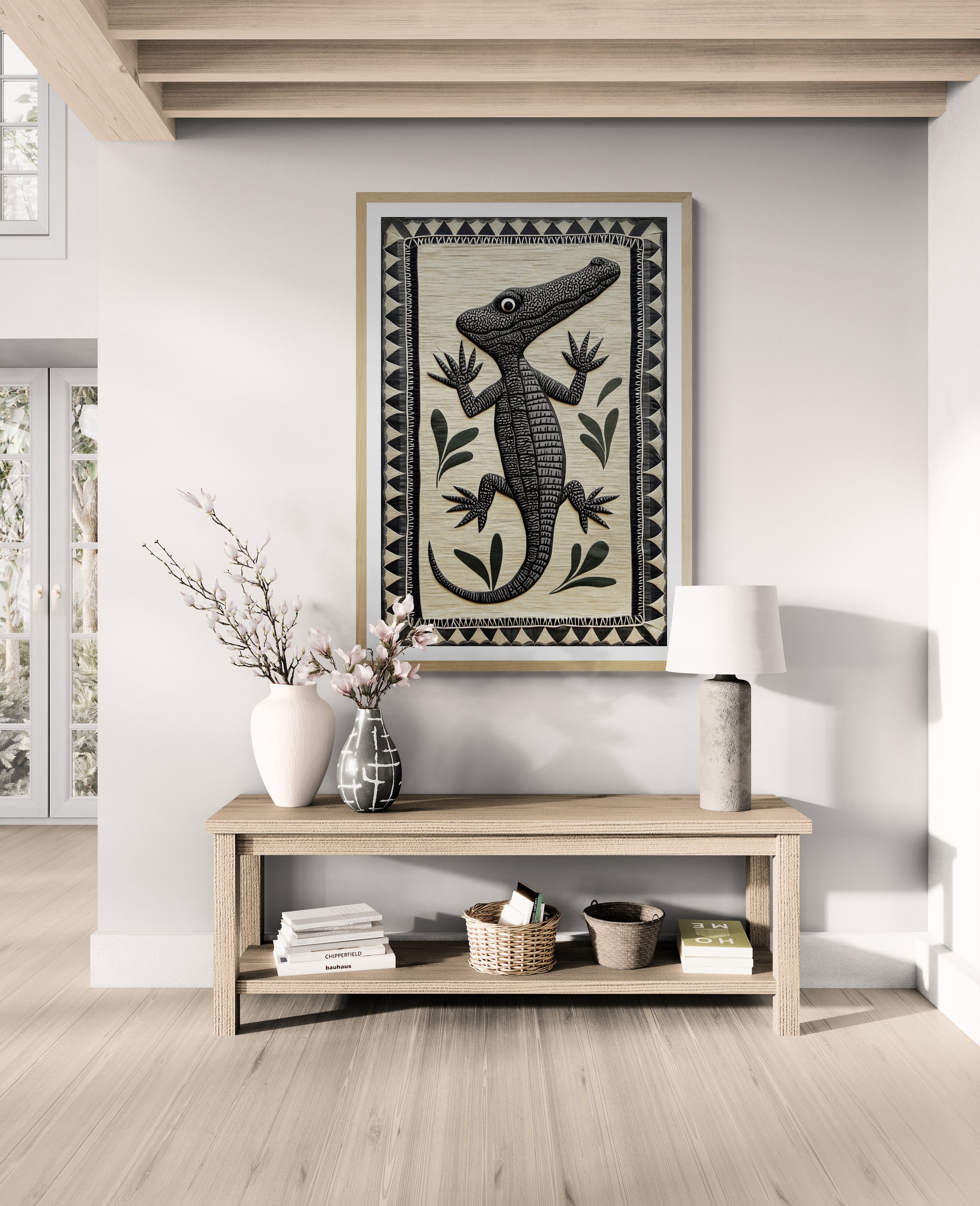 Guardian of Rivers Tribal-Inspired Matte Paper Poster - Folk Revival