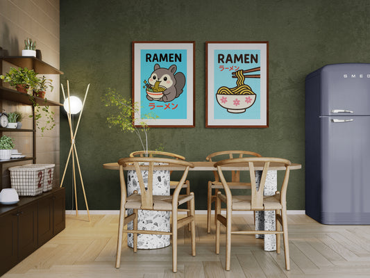 Delightful Ramen Bowl Kawaii Matte Paper Poster - Anime Style