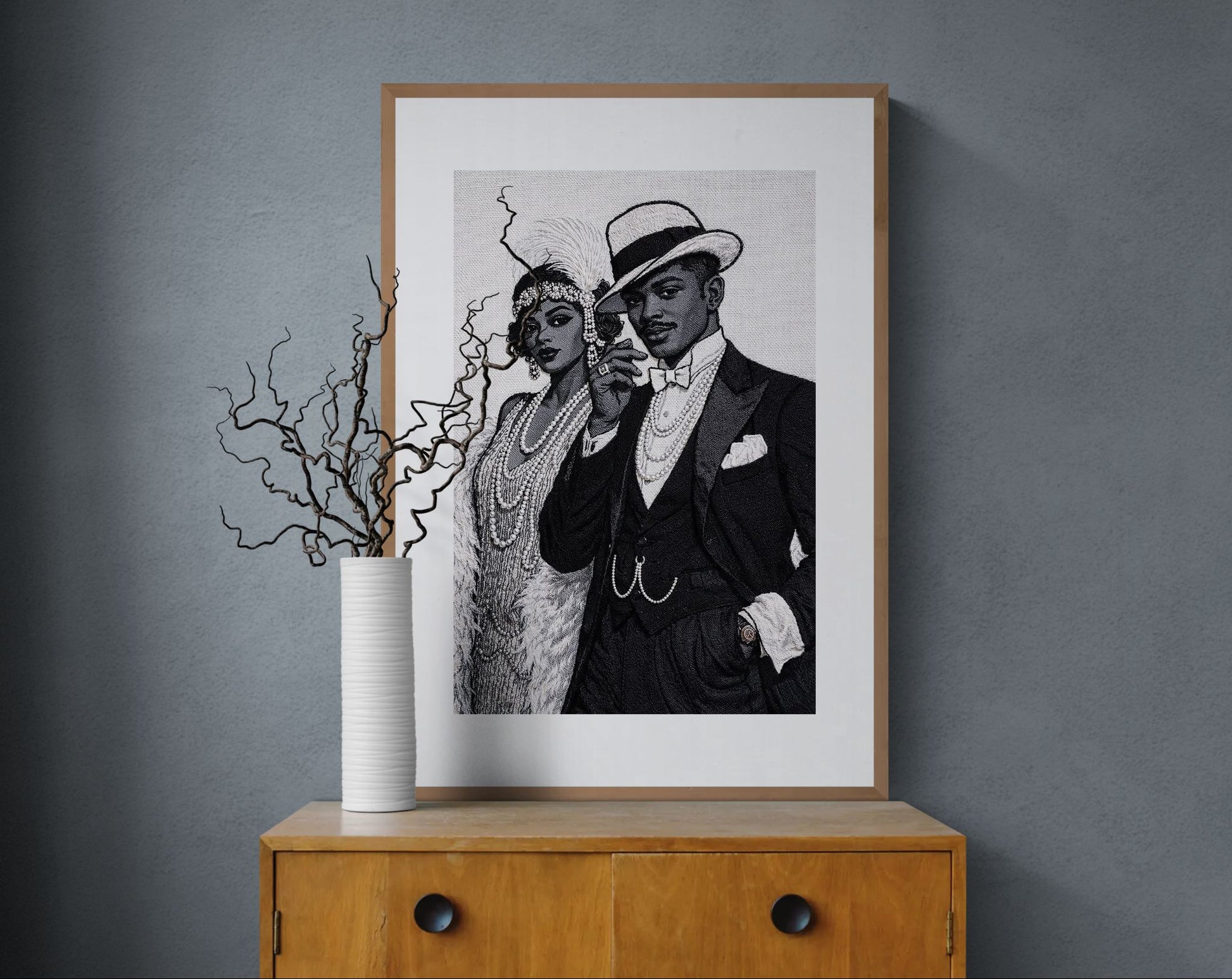 Harlem Poise Art-Deco Matte Paper Poster, Jazz Age Style