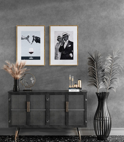 Harlem Poise Art-Deco Matte Paper Poster, Jazz Age Style