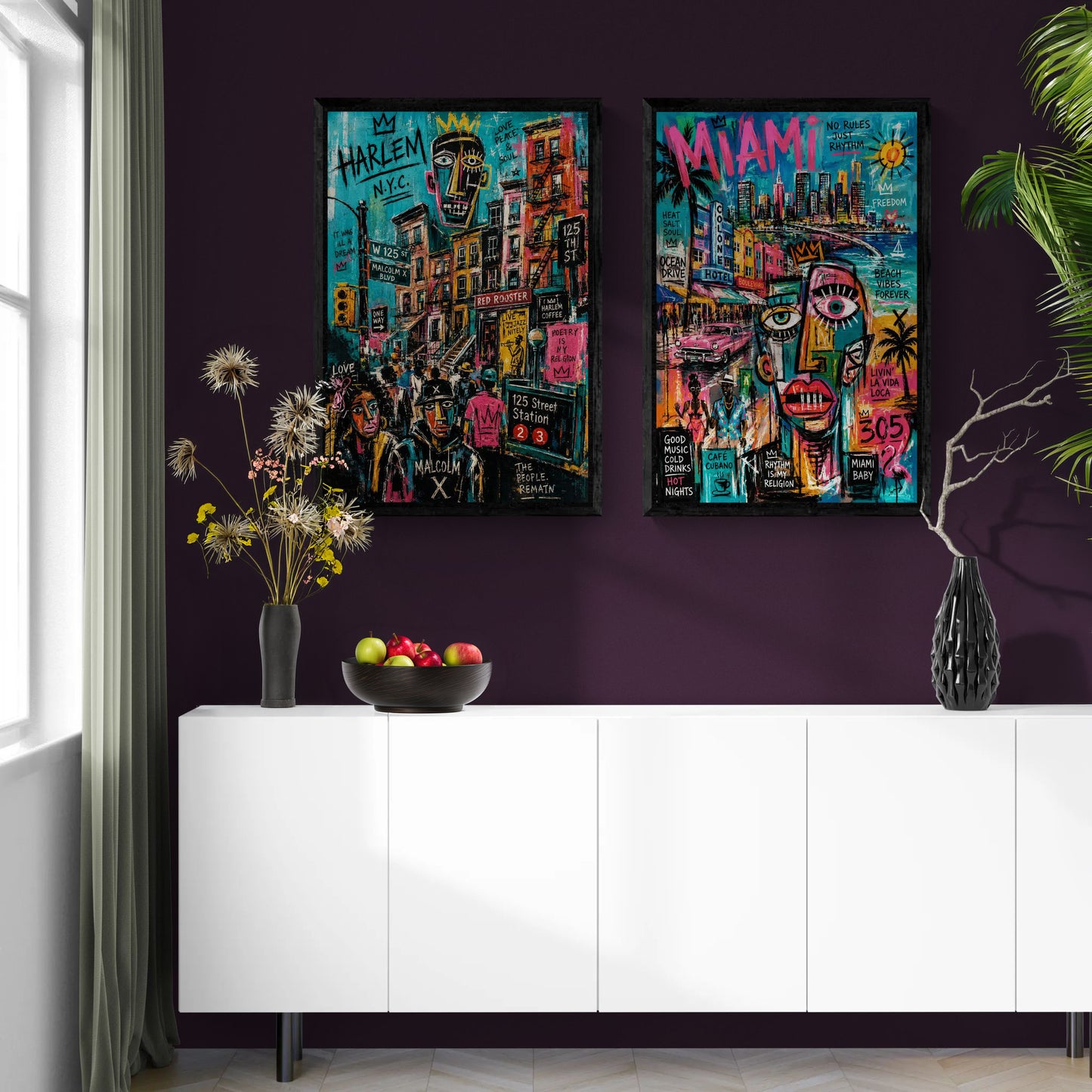 Harlem Rhythm 125 Street-Art Matte Paper Poster - Pop Art Style