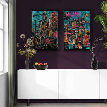 Harlem Rhythm 125 Street-Art Matte Paper Poster - Pop Art Style