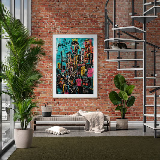 Harlem Rhythm 125 Street-Art Matte Paper Poster - Pop Art Style