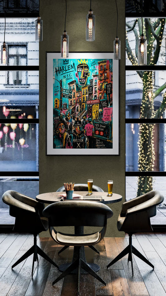 Harlem Rhythm 125 Street-Art Matte Paper Poster - Pop Art Style