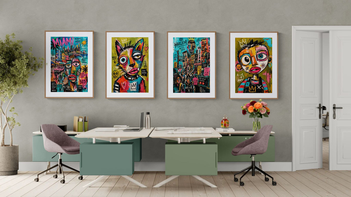 Miami Rhythm 305 Museum-Quality Street-Art Matte Paper Poster