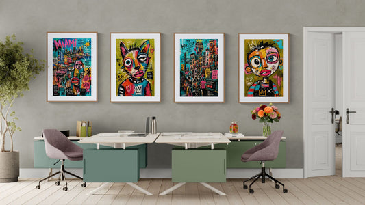 Miami Rhythm 305 Museum-Quality Street-Art Matte Paper Poster