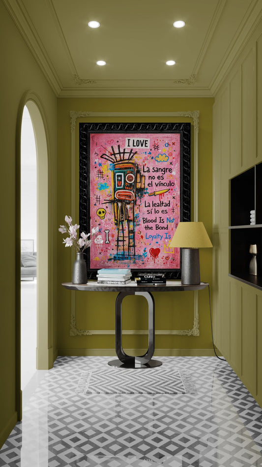 Heart Before Blood Street-Art Matte Paper Poster in Basquiat Style
