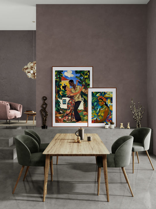 Heat in Motion Matte Paper Poster - Fauvist Style